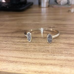 Kendra Scott Platinum drusy and Gold cuff